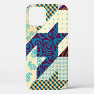 Seamless background pattern. Patchwork pattern. Vi iPhone 12 Case