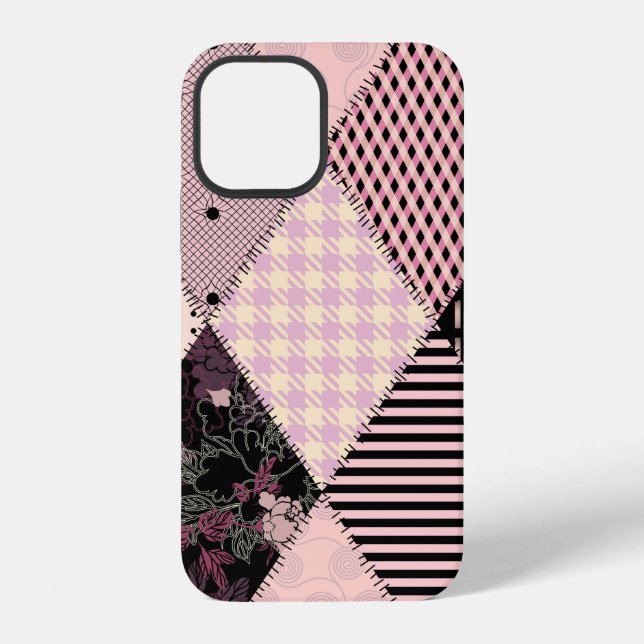 Seamless background pattern. Textile ligerie patch iPhone Case (Back)