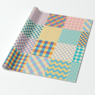 Seamless background pattern. Textile patchwork pat Wrapping Paper