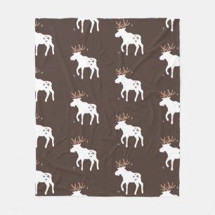 Seamless background patterns in Scandinavian style Fleece Blanket