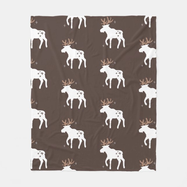 Seamless background patterns in Scandinavian style Fleece Blanket (Front)