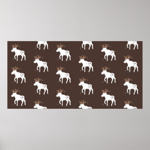 Seamless background patterns in Scandinavian style Poster