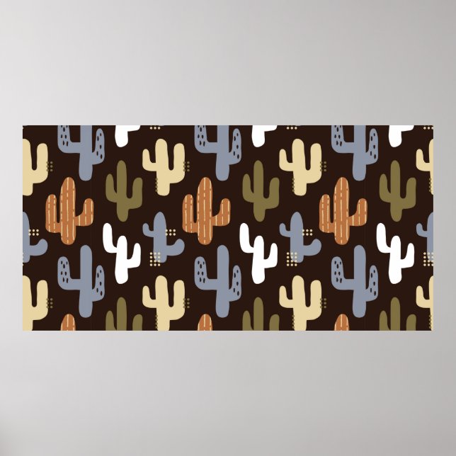 seamless background patterns in Scandinavian style Poster (Front)