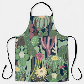 seamless background with cactus apron