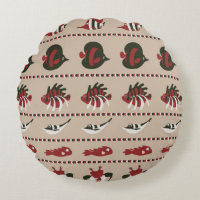 Seamless background with marine life - crab and di