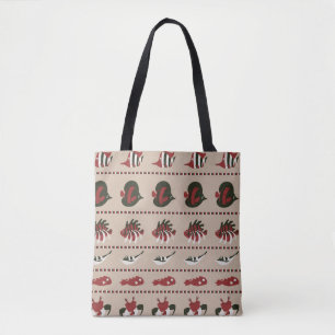 Seamless background with marine life - crab and di tote bag