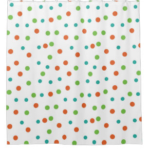 Seamless Background with polka dot pattern. Polka Shower Curtain