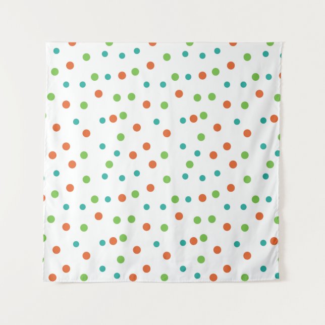Seamless Background with polka dot pattern. Polka  Tapestry (Front)