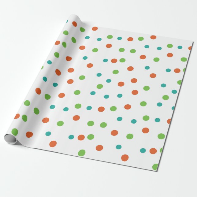 Seamless Background with polka dot pattern. Polka  Wrapping Paper (Unrolled)