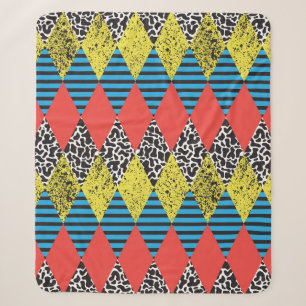 Seamless background with rhombus sherpa blanket