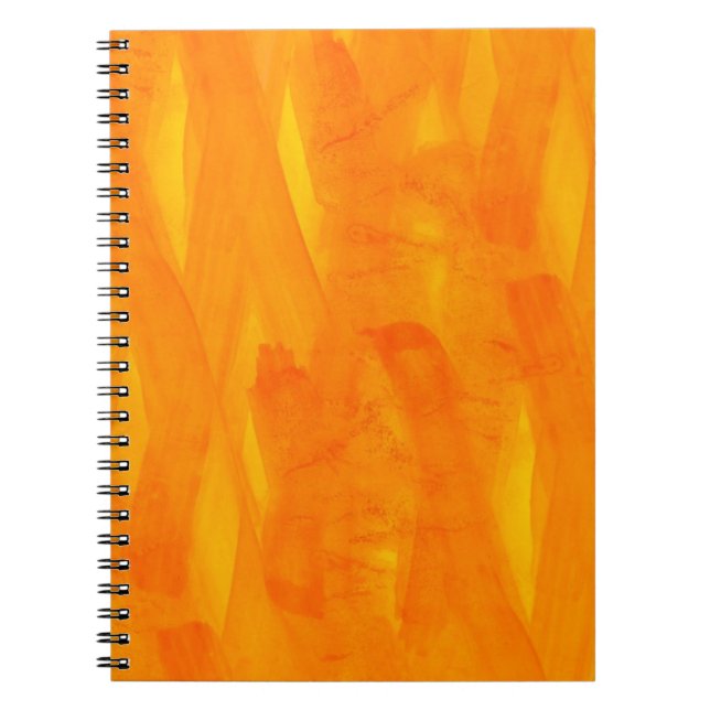Seamless Background Yellow Abstract Watercolor Spiral Notebook (Front)