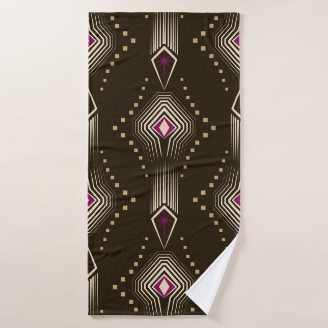 Seamless beautiful antique art deco pattern orname bath towel (Bath Towel)
