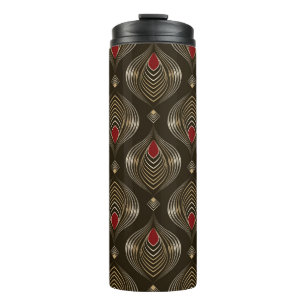 Seamless beautiful antique bronze pattern vintage thermal tumbler