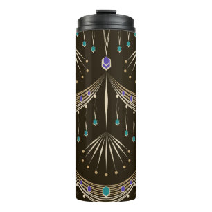 Seamless beautiful antique lace pattern ornament. thermal tumbler