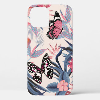 seamless beautiful artistic bright tropical patter iPhone 12 case