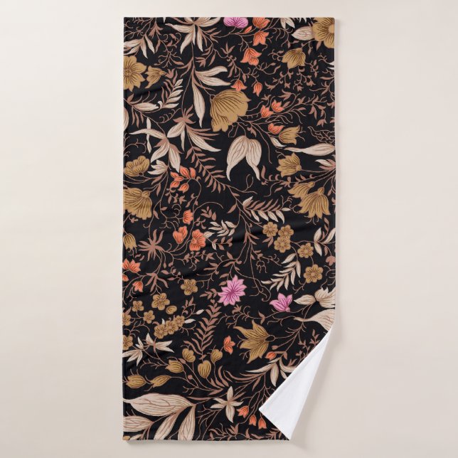 Seamless beautiful paisley floral pattern bath towel (Bath Towel)