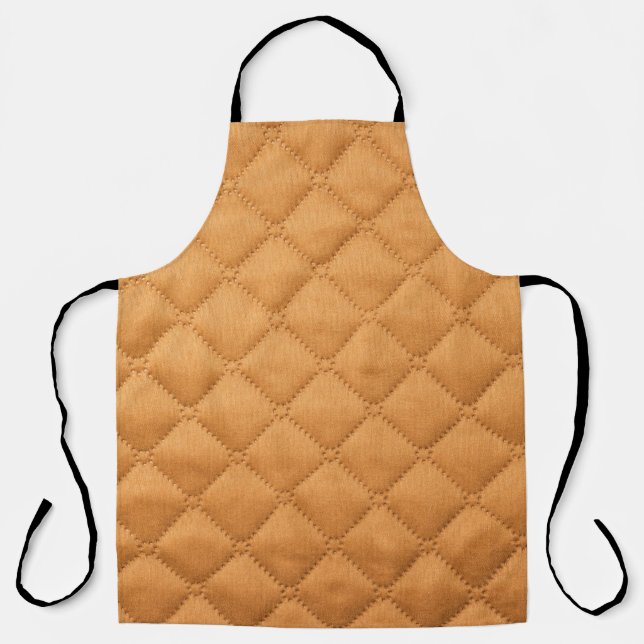 Seamless beige background of square shape, texture apron (Front)