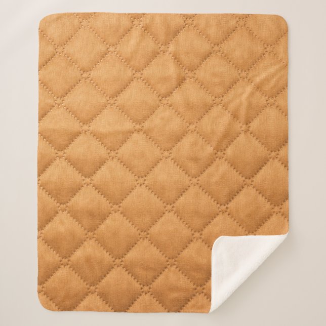 Seamless beige background of square shape, texture sherpa blanket (Front)