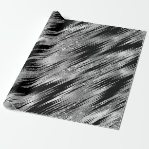 Seamless Black and Silver Basic Patten-16 Wrapping Paper