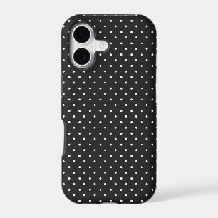 Seamless black and white polka dot pattern