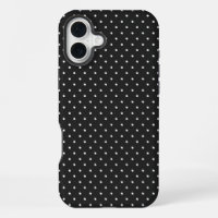 Seamless black and white polka dot pattern