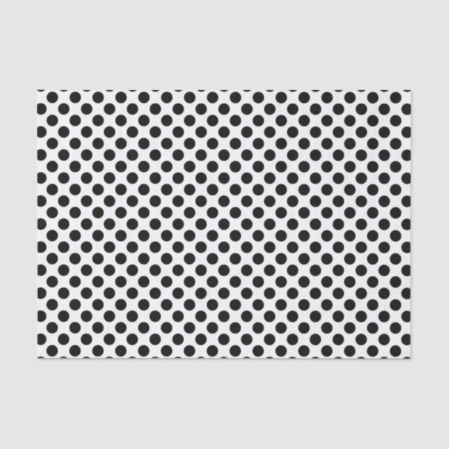 Seamless Black Polka dot - Customisable background Tissue Paper (Front)