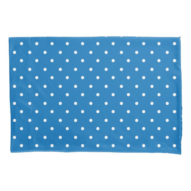 Seamless blue background polka dot pattern  pillowcase (Front-Left)