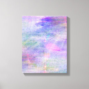 seamless blue, pink background yellow watercolor canvas print