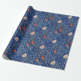 Seamless Blue with Flower, nice gift wrapping Paper
