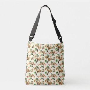 Seamless botanical pattern with cute fruit branch  crossbody bag