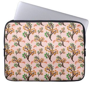 Seamless botanical pattern with cute fruit branch laptop sleeve