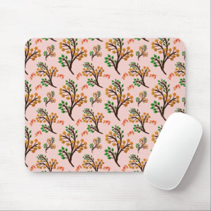 Seamless botanical pattern with cute fruit branch mouse pad