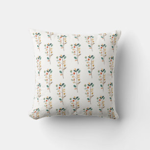 seamless botanical pattern with  cute pastel flowe cushion