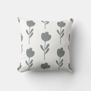 seamless botanical  simple pattern  with flowers i cushion