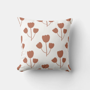 seamless botanical  simple pattern  with flowers i cushion