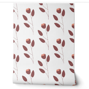 seamless botanical simple pattern with flowers wallpaper