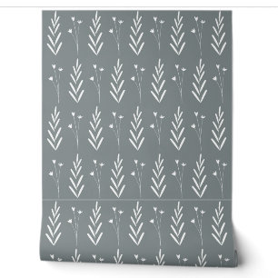 seamless botanical simple pattern with plants in wallpaper