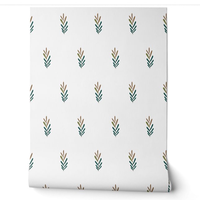 seamless botanical simple pattern with plants. wallpaper (Unrolling)