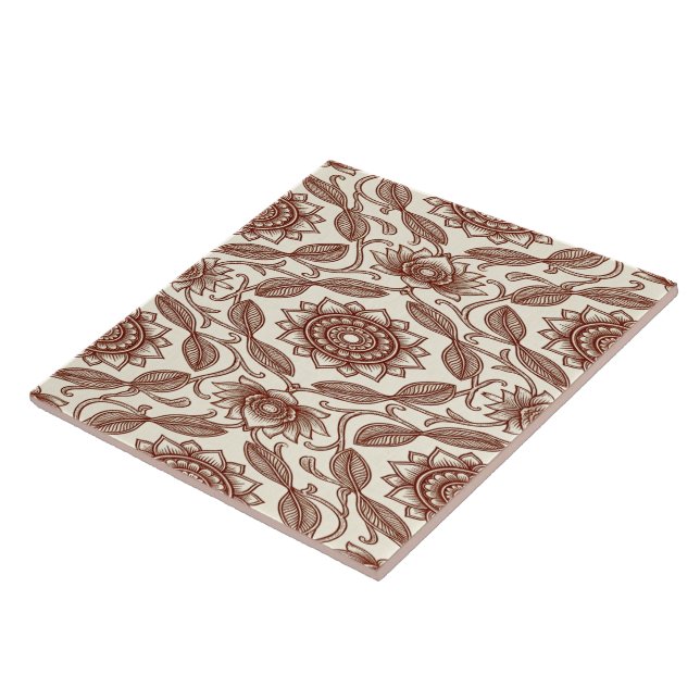 Seamless Botanical Surface Design Tile (Side)