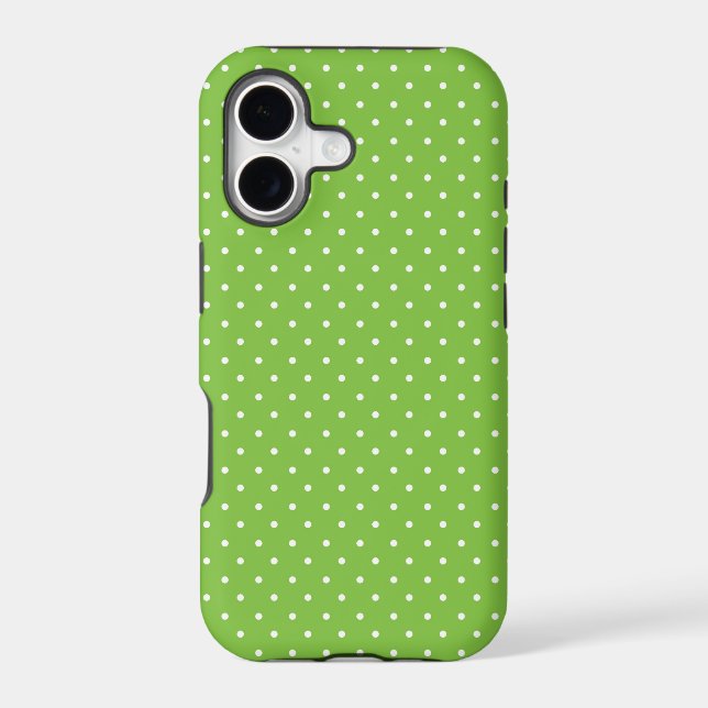 Seamless  bright lime polka dot pattern  (Back)