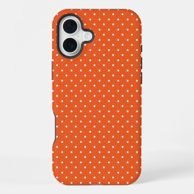 Seamless  bright orange background polka dot iPhone case (Back)