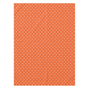 Seamless  bright orange background polka dot tablecloth