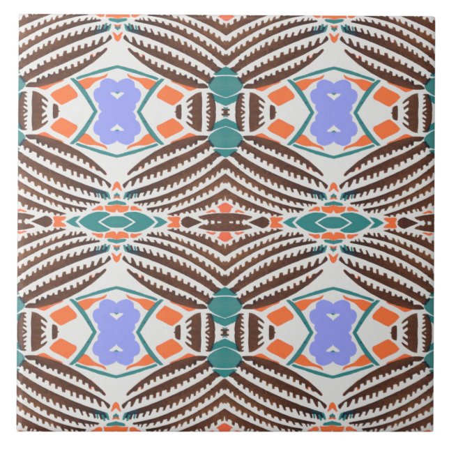 Seamless Brown Orange Repeating Pattern #9 Tile (Front)