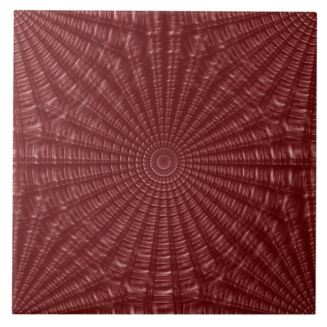 Seamless Burgundy Red Decorative Ceramic Tile (Front)