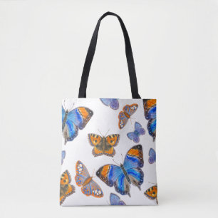 Seamless Butterflies Pattern Tote Bag