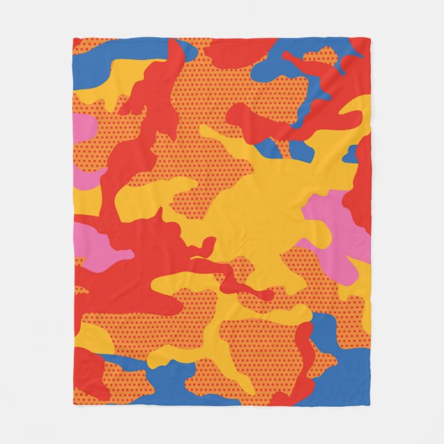 Seamless camouflage background pattern. Seamless c Fleece Blanket (Front)
