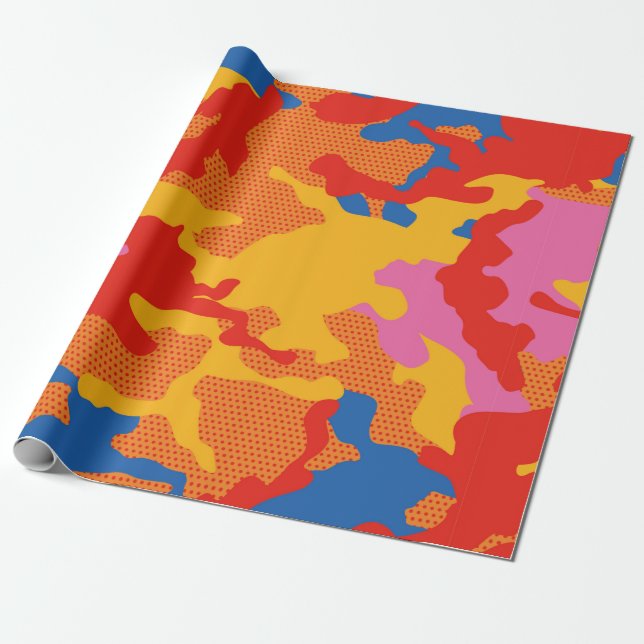 Seamless camouflage background pattern. Seamless c Wrapping Paper (Unrolled)