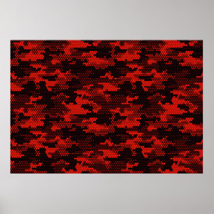 Seamless camouflage pattern. Repeating digital dot Poster