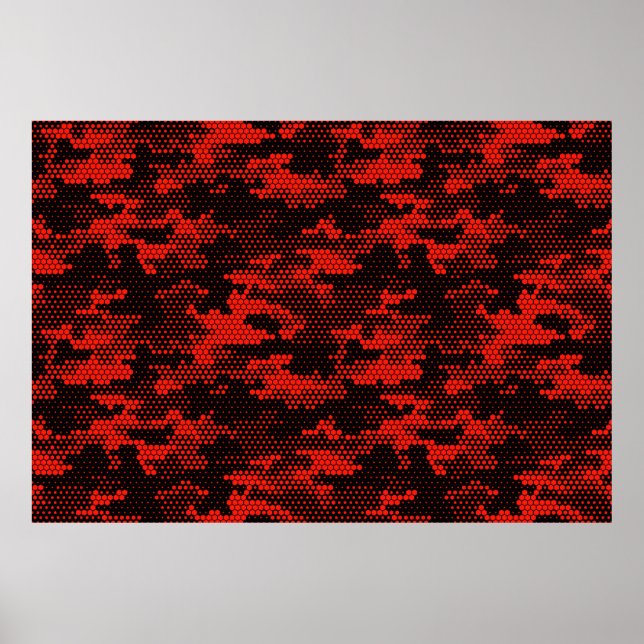 Seamless camouflage pattern. Repeating digital dot Poster (Front)