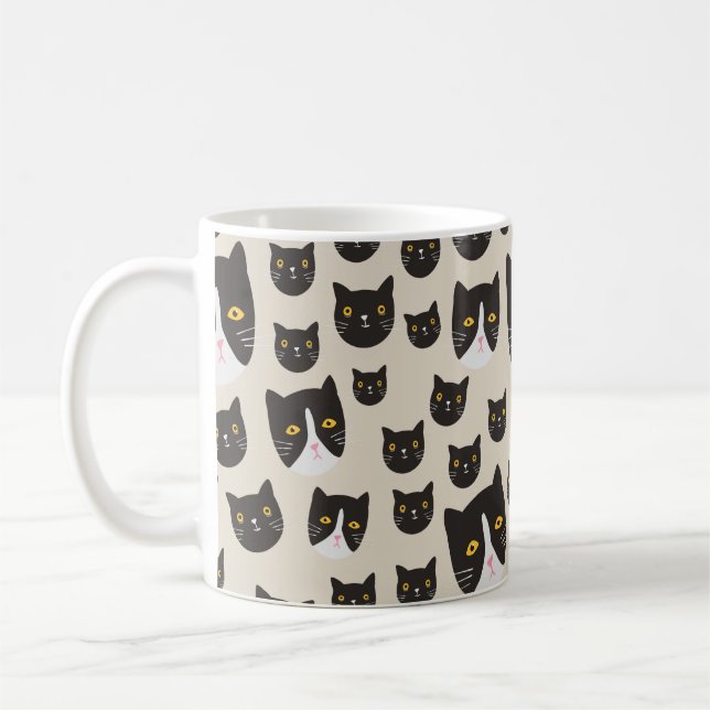 Seamless cat pattern/ coffee mug (Left)